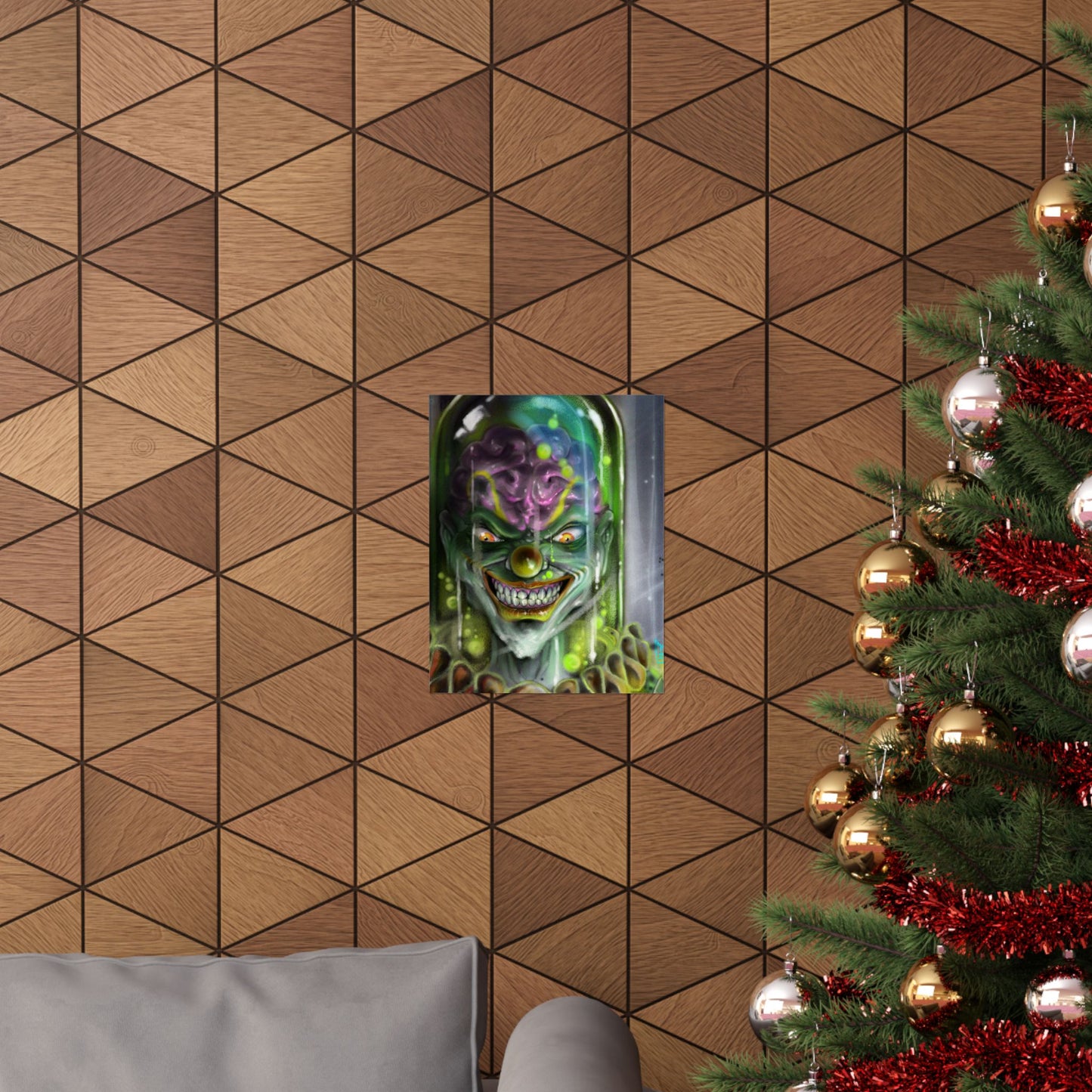 Creepy Clown Art Poster, Wall Decor, Halloween Decor, Horror Art, Unique Gift Idea, Nursery Decoration