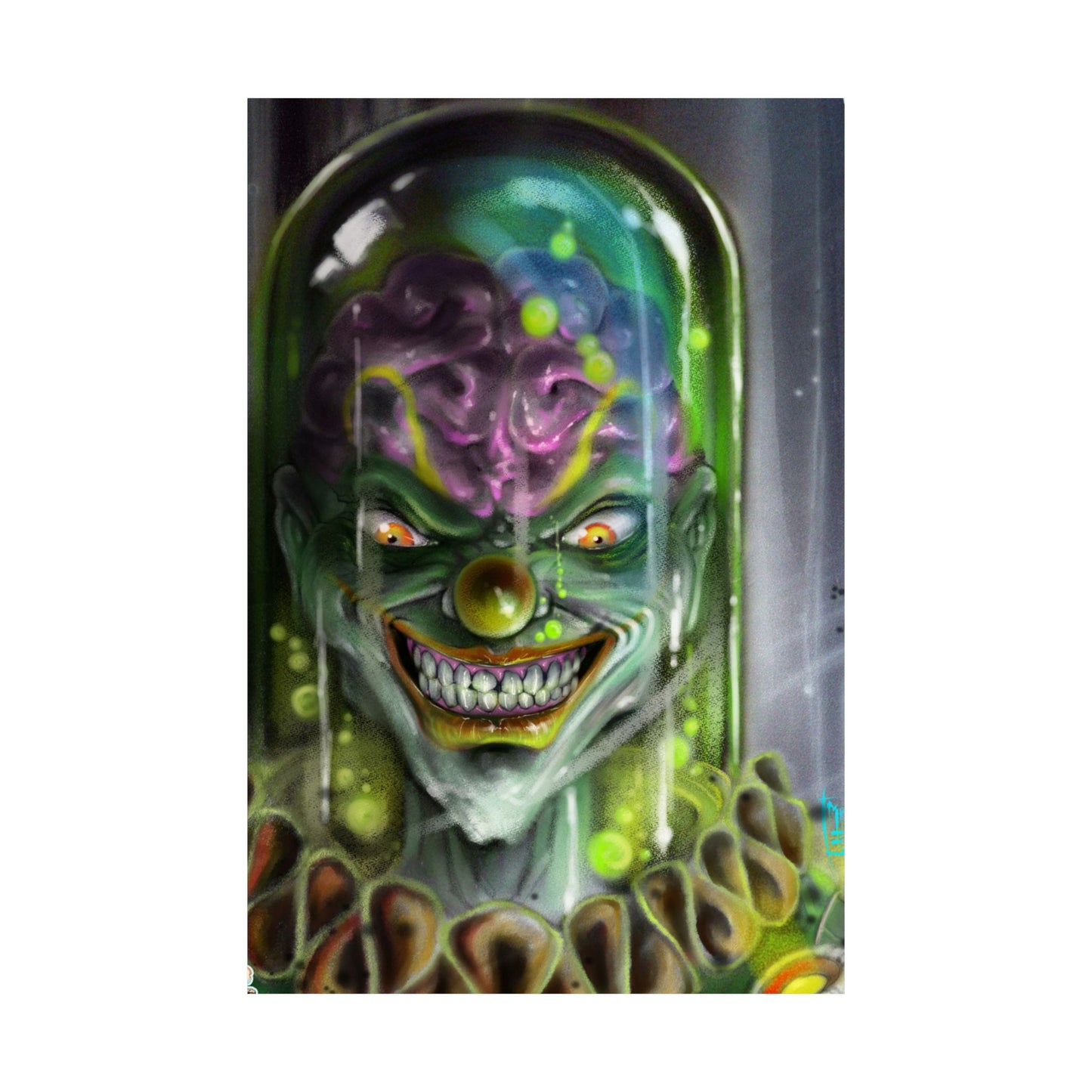 Creepy Clown Art Poster, Wall Decor, Halloween Decor, Horror Art, Unique Gift Idea, Nursery Decoration