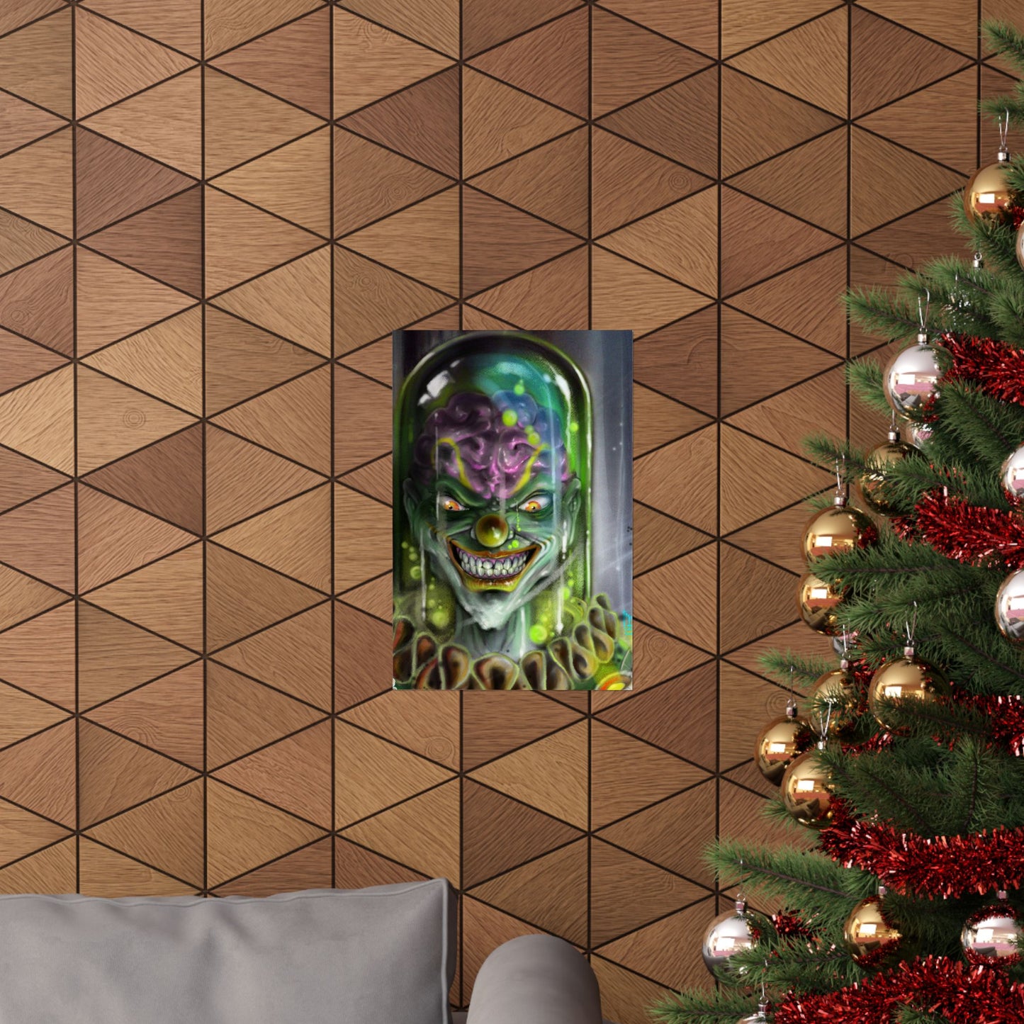 Creepy Clown Art Poster, Wall Decor, Halloween Decor, Horror Art, Unique Gift Idea, Nursery Decoration